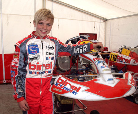 Christian Sørensen fabrikstestede karting-materiellet inden kunkurrence-opgaverne i WSK World-serien og World Cuppen